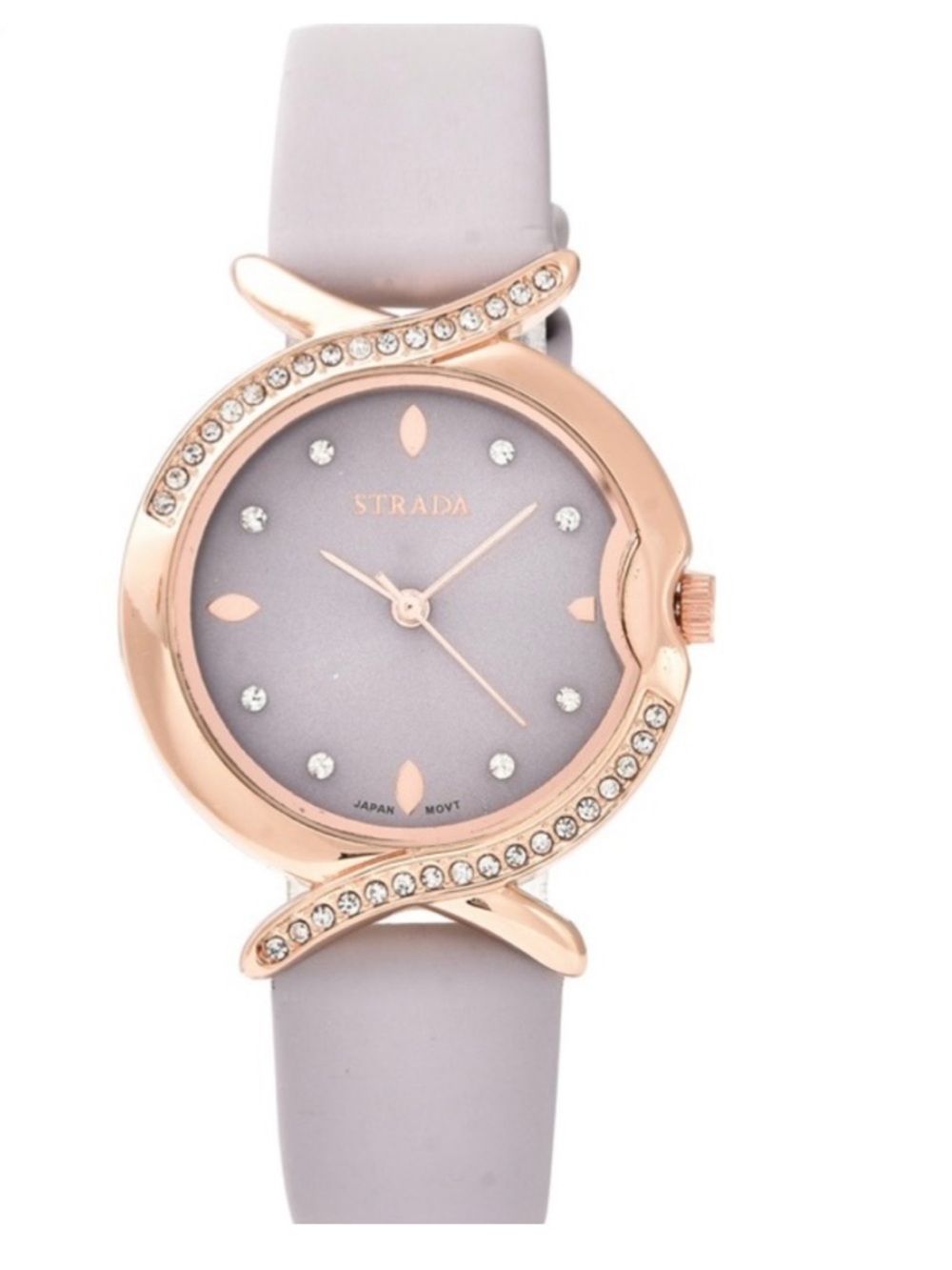 Purple Watch with White Austrian Crystals